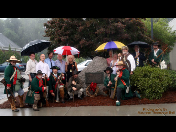 Battle of Elizabethtown Reenactment Wreath Laying, Sept 2013. With Militia, City officials, and DAR members.