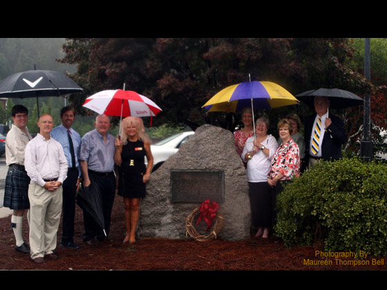 Battle of Elizabethtown Reenactment Wreath Laying, Sept 2013. City officials and DAR members. 