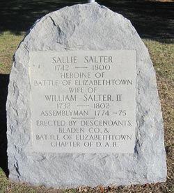 Sallie Slater memorial stone