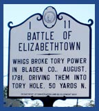 Battle of Elizabethtown waysign