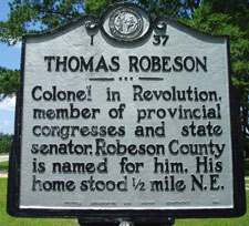 Colonel Thomas Robeson waysign
