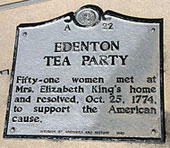 Edenton Tea Party plaque