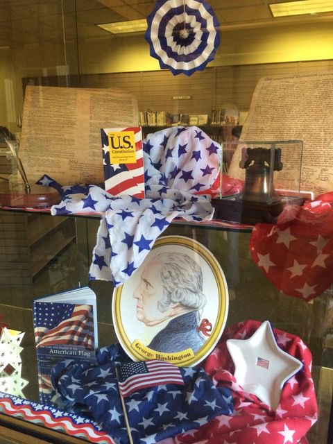 EMS chapter's display at Salisbury Public Library for Constitution Week