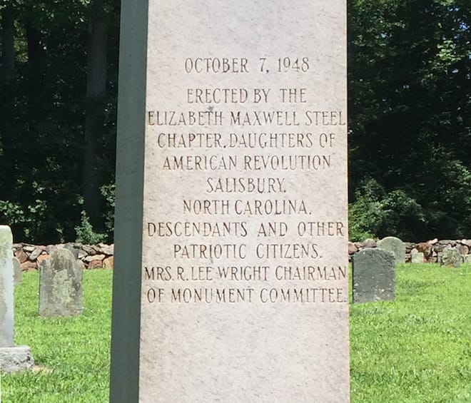 Elizabeth Maxwell Steele monument inscription (back) (image by member Cathy Finnie)
