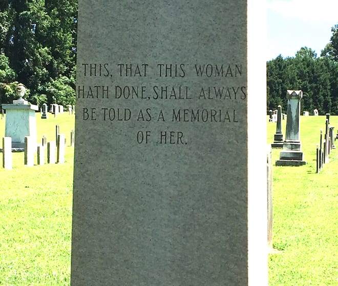 Elizabeth Maxwell Steele monument (side) (image by member Cathy Finnie)
