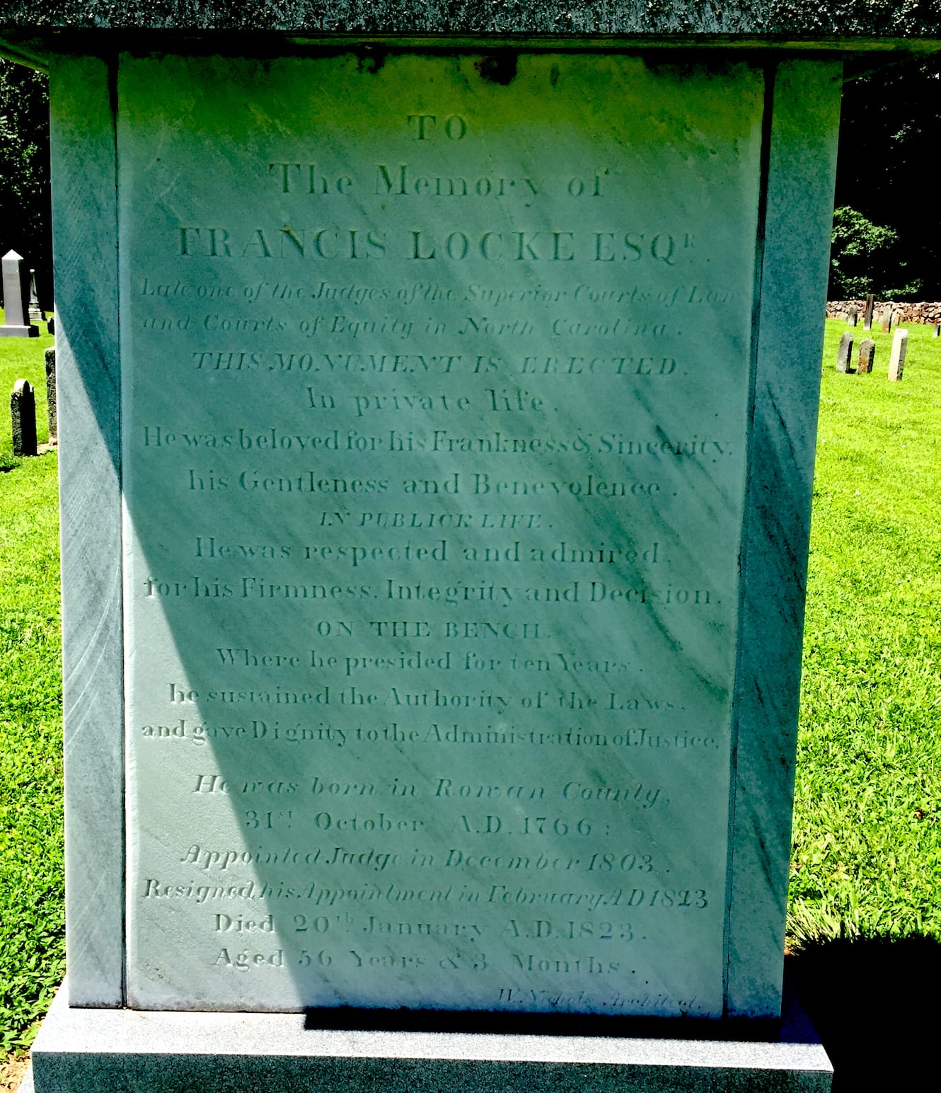 Patriot grave Francis Locke at Thyatira Cemetery (image by member Cathy Finnie)