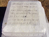 Richard Caswell grave marker