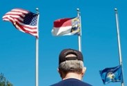 Flag photo with Veteran hat